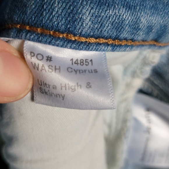 Reformation Harper Ultra High Rise Skinny Jean in Cyprus Color Sz 25 - Picture 11 of 13